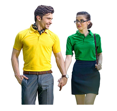 v-club collar h/s t-shirts yellow and green colour